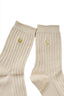 Embroidered Her Socks - Le Bon Shoppe - Gold Heart - Cotton Socks