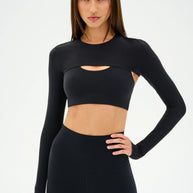 Splits59 Amelia Airweight Lite Shrug Black