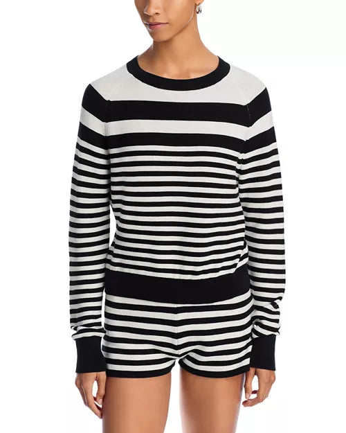 solid & striped - solid and striped - manny sweater - black and white striped - crewneck - long sleeve - pullover 