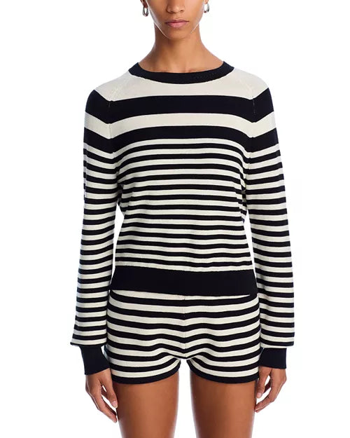 solid & striped - solid and striped - manny sweater - black and white striped - crewneck - long sleeve - pullover 