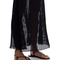 solid & striped - solid and striped - theresa skirt noir - sheer black skirt - elegant light weight 