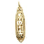 14k Yellow Gold Mezuzah Pendant Filigree Israel - Room Eight - Bareket Fine Jewelry