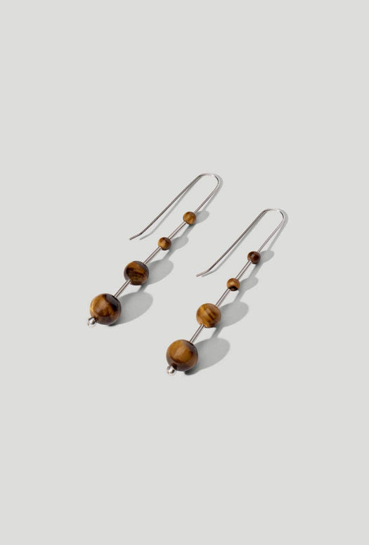 Idole Earrings Large Tigers Eye