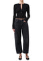 citizens of humanity miro jeans in black - Washed out black with fading throughout jeans - barrel leg - wide leg