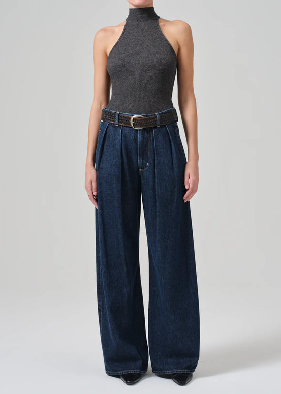 Petra Pleated Trouser Citizens of Humanity - Wide leg dark jeans - Jeans for Tall Women - Designer Jeans 