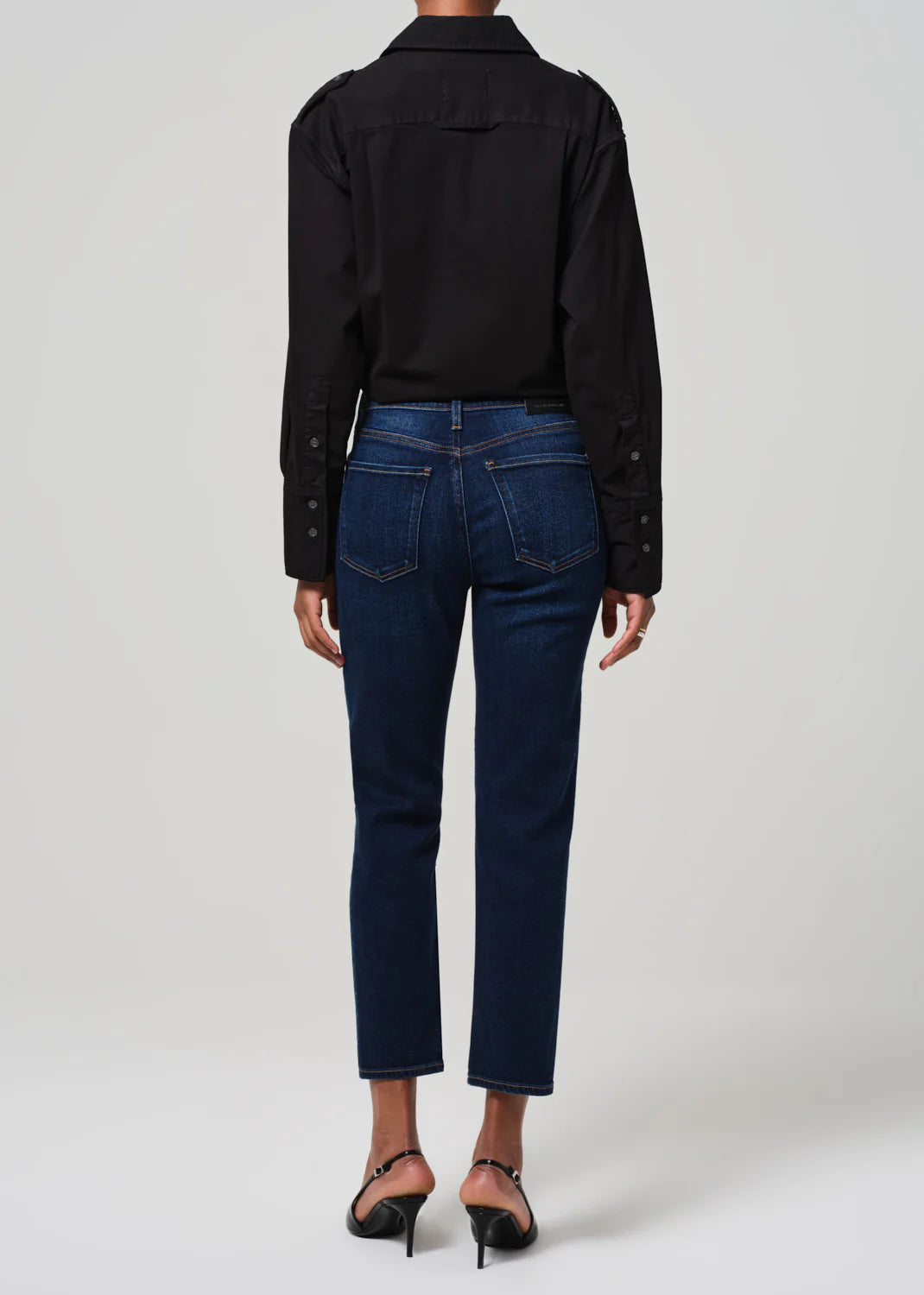 citizens of humanity caia straight in lotus - staple skinny high rise straight jeans - dark indigo jeans high waisted straight 