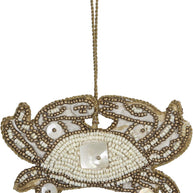 Sea Crab Gold Beaded Ornament