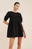 posse amelia mini dress - little black mini dress - embroidered mini dress