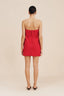 Posse Beryl Strapless Mini Dress - Red Mini Dress- Holiday Mini Dress- Strapless Mini Dress - Posse 