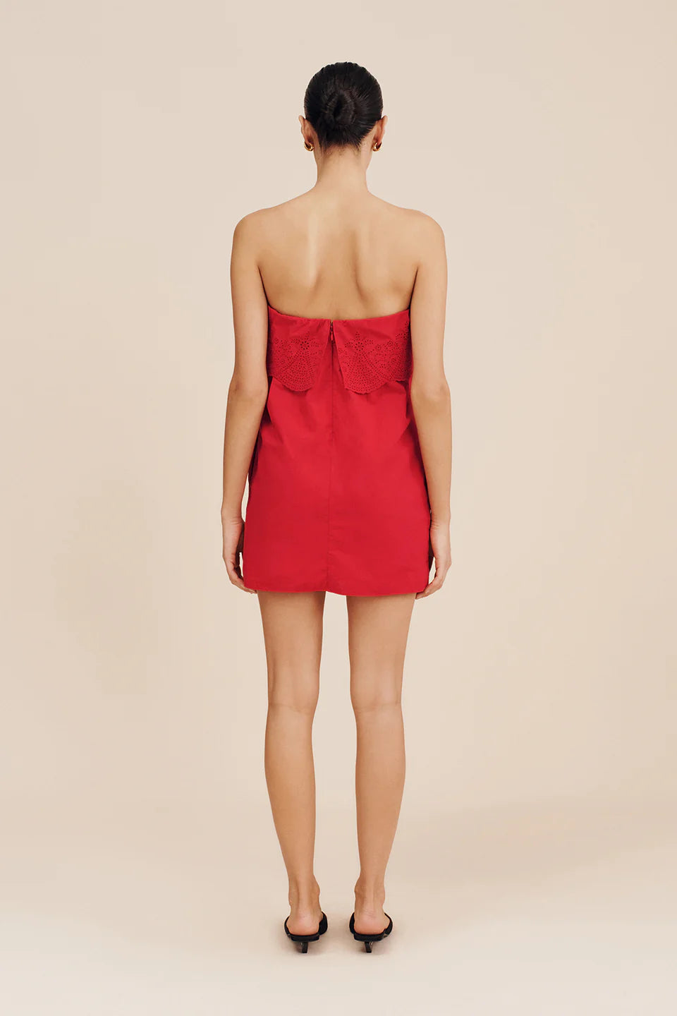 Posse Beryl Strapless Mini Dress - Red Mini Dress- Holiday Mini Dress- Strapless Mini Dress - Posse 