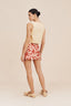 Romeo Mini Skirt in Deep Red Bloom