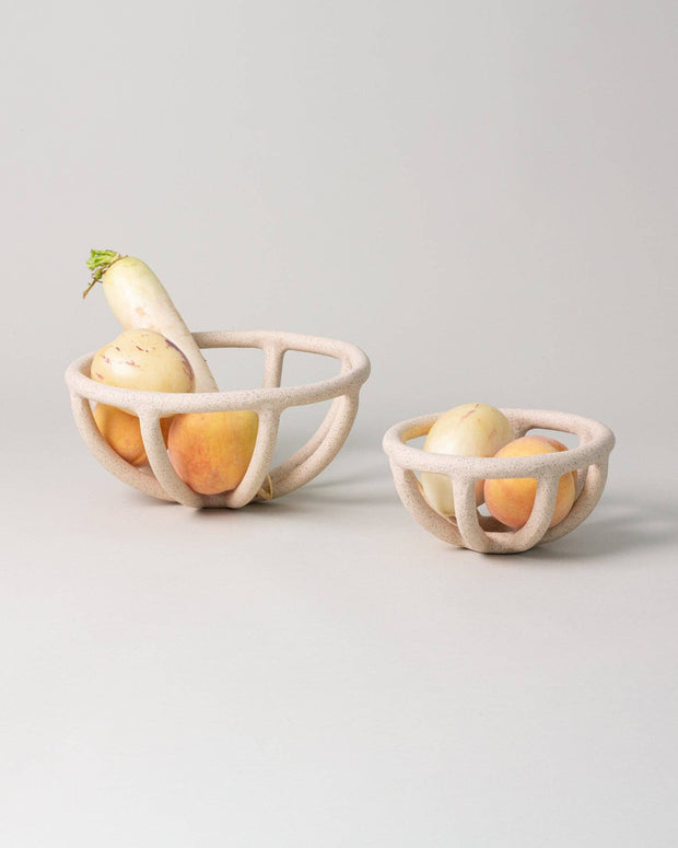 prong fruit bowl - neutral fruit bowl - ceramic fruit bowl