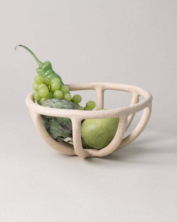 prong fruit bowl - neutral fruit bowl - ceramic fruit bowl