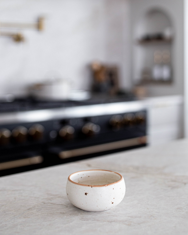 Ceramic White Speckled Dip Bowl