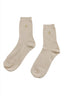 Embroidered Her Socks - Le Bon Shoppe - Gold Heart - Cotton Socks