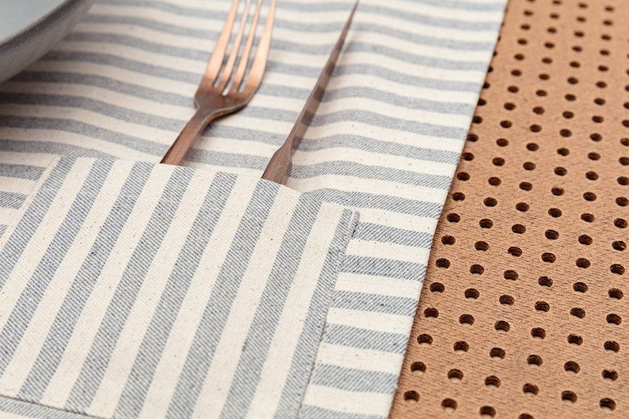 Cotton placemat | Set of 4 with Pockets