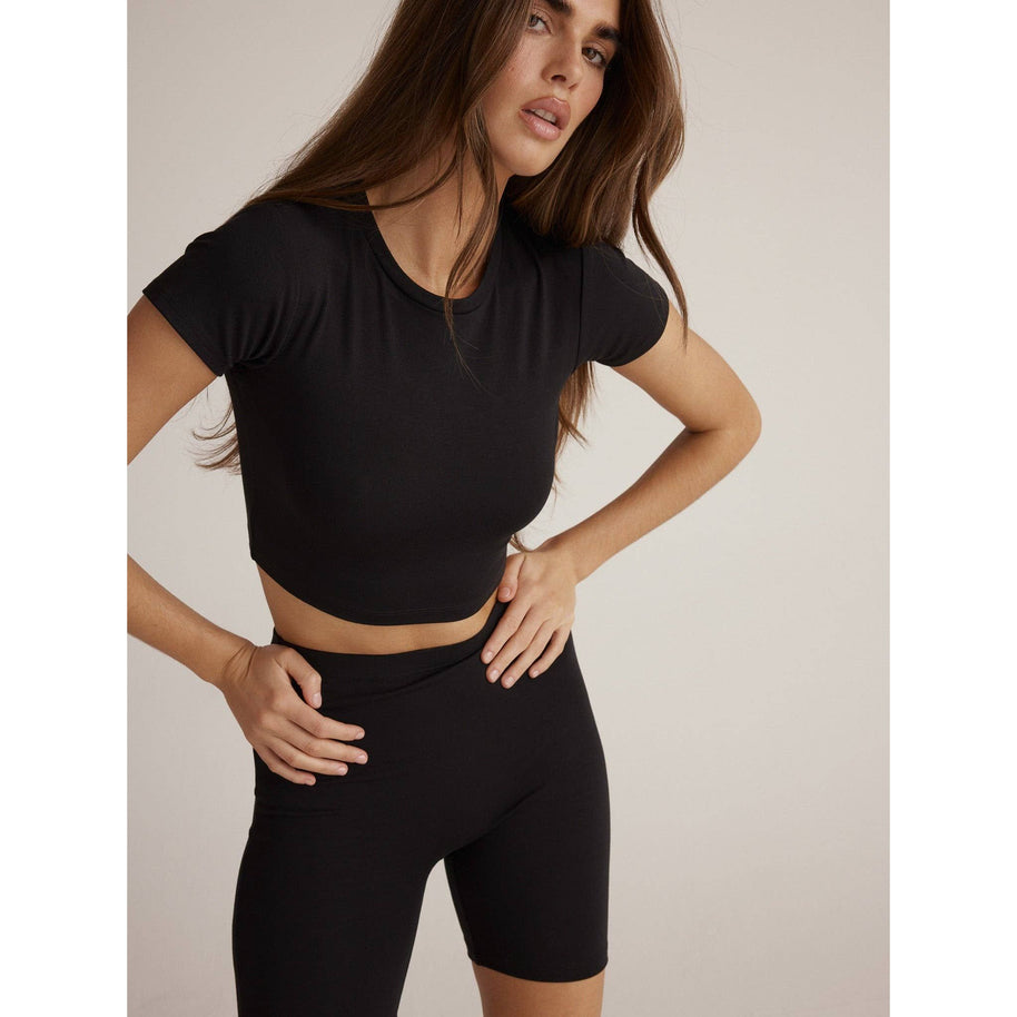 Belen Crop top in black by clyque