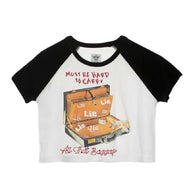 All That Baggage All Yours Crop Tee