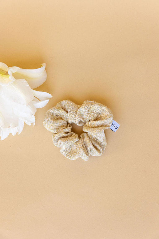 Temprano Scrunchie | Ivory Linen