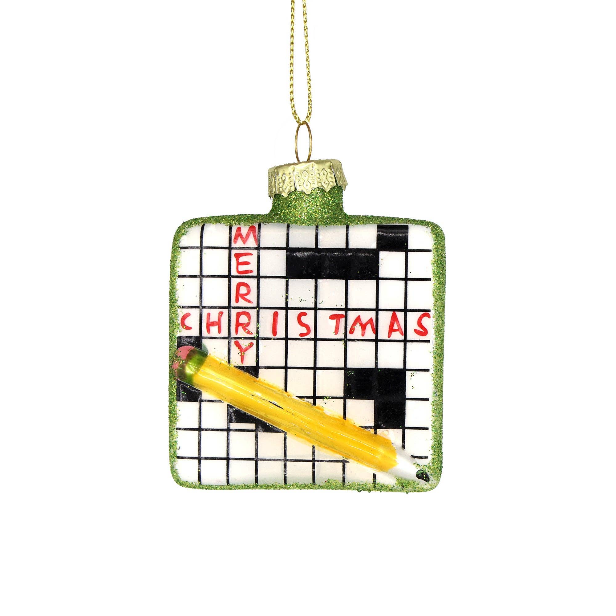 Crossword Puzzle Christmas Ornament - Personalized Christmas Ornament 