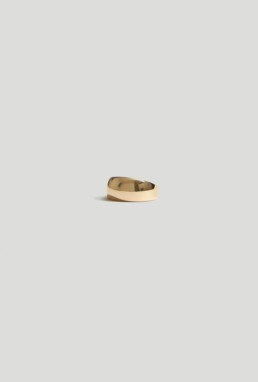 Maslo Jewelry Gold Domed Ring - Statment Ring - Cocktail Ring - Stacking Gold Ring - Nordic Gold Rings - Contemporary Womens Jewelery 