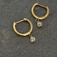 Kara Huggie Earrings Diamond