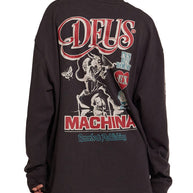 Deus Ex Machina Divine Spark Long Sleeve Tee in Black, Mens Long Sleeve Black Tee