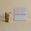 North Palm Candle Holder - Travertine candle stick holder 