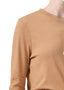 Sabine Cropped Long Sleeve in ambra - tan neutral nude light brown long sleeve citizens oh humanity - ultra lightweight knit Sabine - super soft - long sleeve for layering