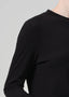 Sabine Cropped Long Sleeve in black - classic cotton long sleeve citizens of humanity - ultra lightweight knit Sabine - super soft - long sleeve for layering