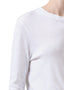 Sabine Cropped Long Sleeve in White - ultra lightweight knit Sabine - super soft - long sleeve for layering