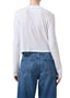 Sabine Cropped Long Sleeve in White