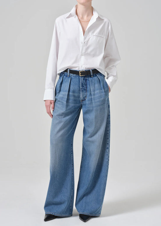 fino cropped shirt in optic white citizens of humanity - white button down cropped shirt - perfect white button down 