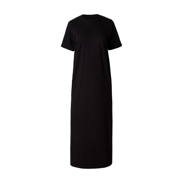 Maxi black tshirt dress clyque 