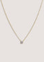 Kinn Solitaire Floating Round Diamond Necklace - Diamond Necklace 