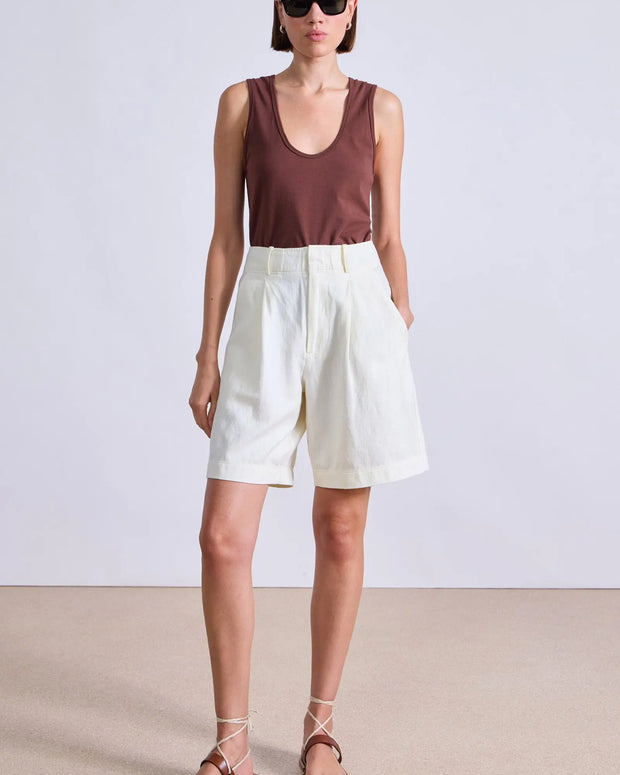 Apiece Apart Bari Midi Short Cream 