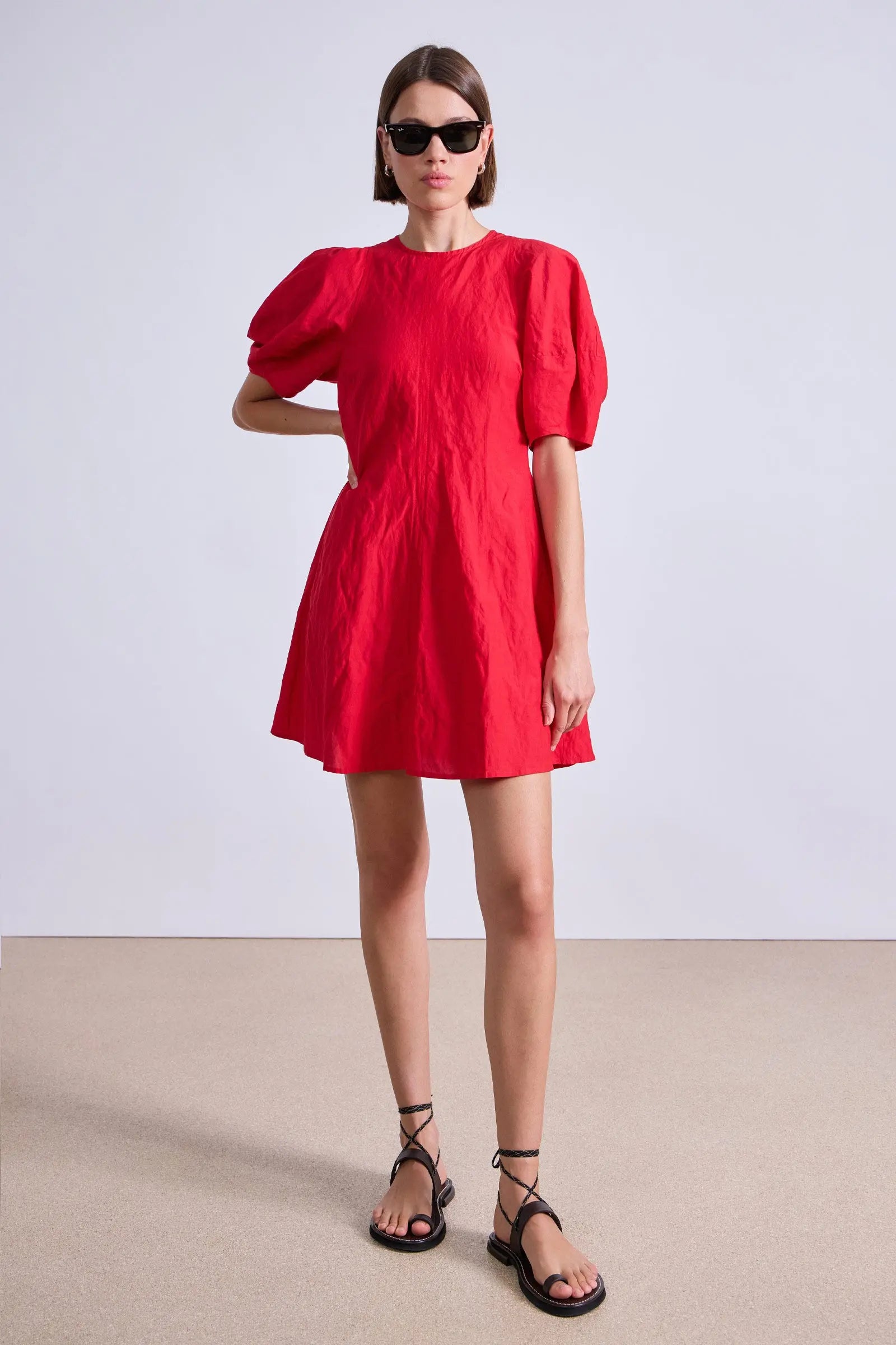 Apiece Apart Bettina Mini Dress Red 