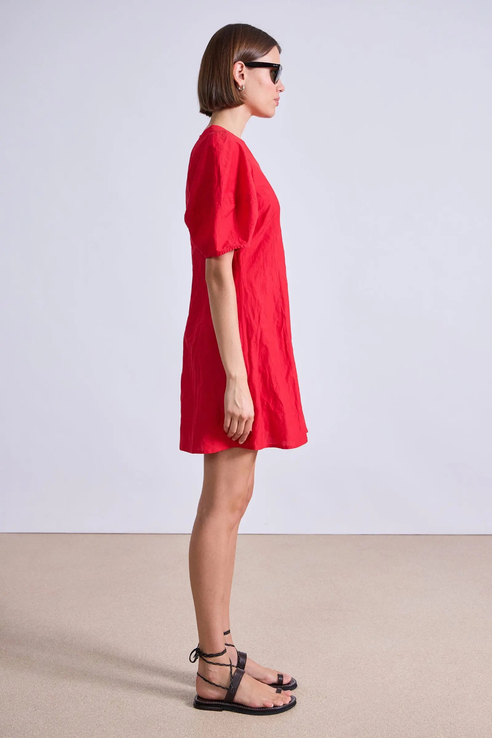 Apiece Apart Bettina Mini Dress Red 