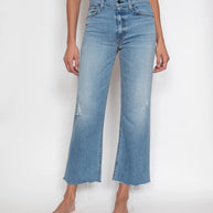 Askk NY cropped wide leg in trestles - light blue cropped jeans 