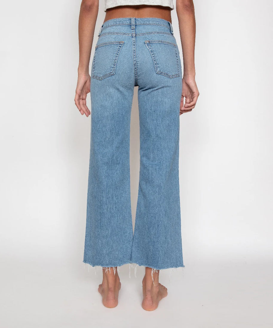 Askk NY cropped wide leg in trestles - light blue cropped jeans 