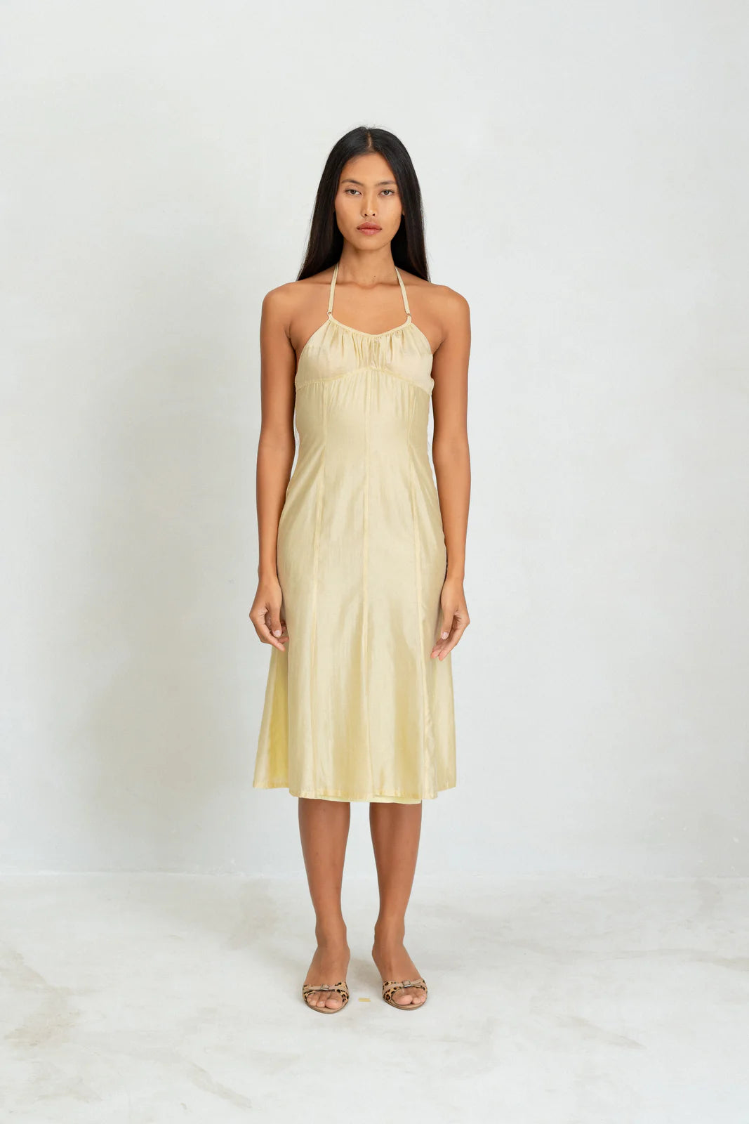 Belle The Label Flore Dress in Honey, Butter Yellow Sundress