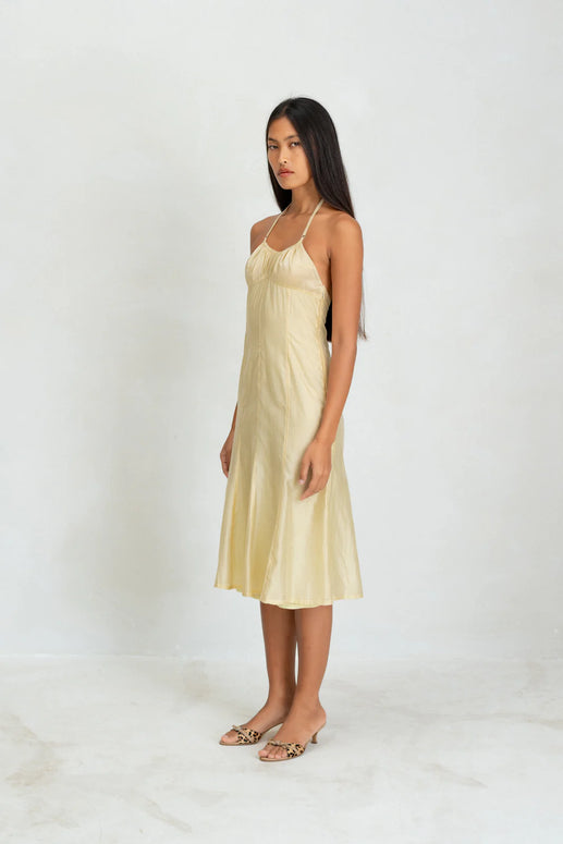 Belle The Label Flore Dress in Honey, Butter Yellow Sundress