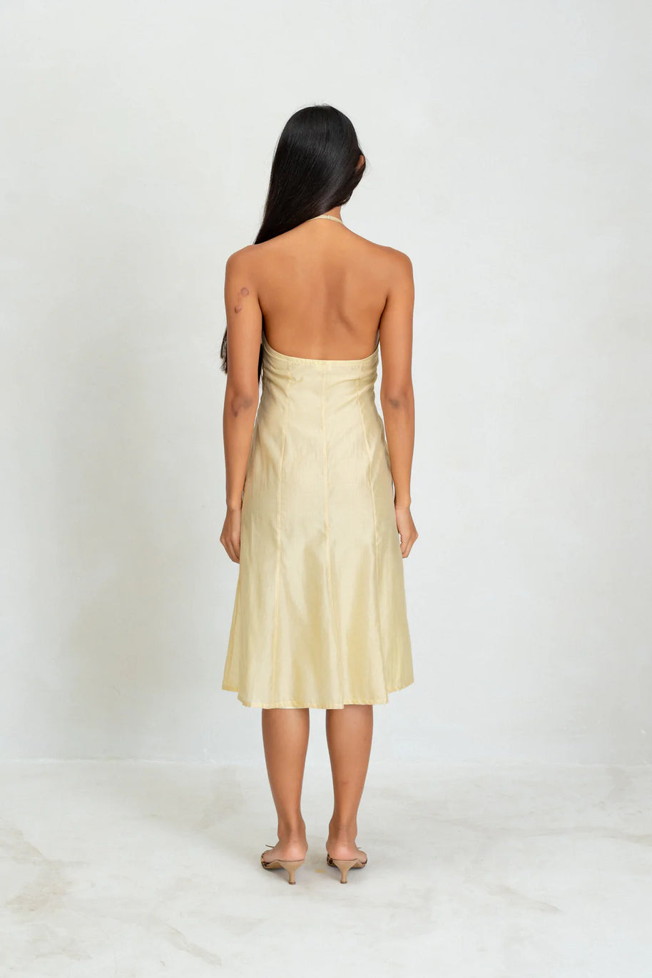 Belle The Label Flore Dress in Honey, Butter Yellow Sundress