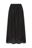 Posse Beryl Skirt - Black Posse Skirt - Maxi Black Skirt - Midi Black Skirt - Eyelet Skirt 