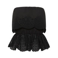 Posse Beryl Top - Black Posse Strapless Top - Eyelet Top 