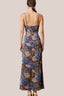 floral maxi dress - blair dress elliatt - party dress - wedding guest dress - brown blue nude floral long dress 