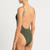 bond-eye low palace one piece khaki eco crinkle one size 