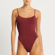 bond-eye low palace one piece carmine recycled eco crinkle one size 