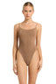 Bond-eye low back Palace one piece swimsuit - one size swimsuit - beige one piece swim 