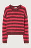 striped sweater bordeaux hortensia american vintage - fuzzy striped sweater